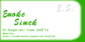 emoke simek business card